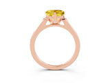 Rose gold Heart Cut Cut Channel Set Solitaire Engagement Ring with Four-Prong Setting_3