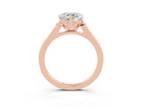 Rose gold Heart Cut Cut Channel Set Solitaire Engagement Ring with Four-Prong Setting_3