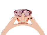 Rose gold Heart Cut Cut Channel Set Solitaire Engagement Ring with Four-Prong Setting_4