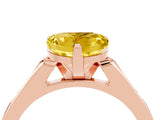 Rose gold Heart Cut Cut Channel Set Solitaire Engagement Ring with Four-Prong Setting_4