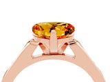 Rose gold Heart Cut Cut Channel Set Solitaire Engagement Ring with Four-Prong Setting_4