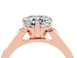 Rose gold Heart Cut Cut Channel Set Solitaire Engagement Ring with Four-Prong Setting_4