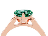 Rose gold Heart Cut Cut Channel Set Solitaire Engagement Ring with Four-Prong Setting_4