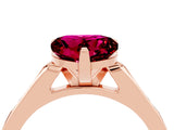 Rose gold Heart Cut Cut Channel Set Solitaire Engagement Ring with Four-Prong Setting_4