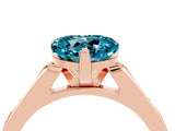 Rose gold Heart Cut Cut Channel Set Solitaire Engagement Ring with Four-Prong Setting_4