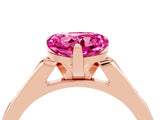 Rose gold Heart Cut Cut Channel Set Solitaire Engagement Ring with Four-Prong Setting_4