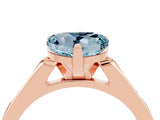 Rose gold Heart Cut Cut Channel Set Solitaire Engagement Ring with Four-Prong Setting_4