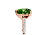 Rose gold Heart Cut Cut Channel Set Solitaire Engagement Ring with Four-Prong Setting_5
