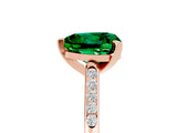 Rose gold Heart Cut Cut Channel Set Solitaire Engagement Ring with Four-Prong Setting_5