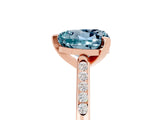 Rose gold Heart Cut Cut Channel Set Solitaire Engagement Ring with Four-Prong Setting_5