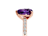 Rose gold Heart Cut Cut Channel Set Solitaire Engagement Ring with Four-Prong Setting_5