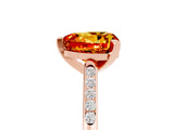 Rose gold Heart Cut Cut Channel Set Solitaire Engagement Ring with Four-Prong Setting_5