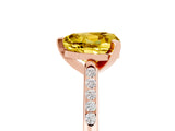 Rose gold Heart Cut Cut Channel Set Solitaire Engagement Ring with Four-Prong Setting_5