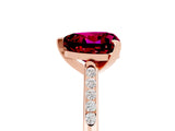 Rose gold Heart Cut Cut Channel Set Solitaire Engagement Ring with Four-Prong Setting_5