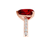 Rose gold Heart Cut Cut Channel Set Solitaire Engagement Ring with Four-Prong Setting_5