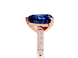 Rose gold Heart Cut Cut Channel Set Solitaire Engagement Ring with Four-Prong Setting_5