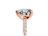 Rose gold Heart Cut Cut Channel Set Solitaire Engagement Ring with Four-Prong Setting_5
