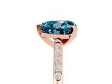 Rose gold Heart Cut Cut Channel Set Solitaire Engagement Ring with Four-Prong Setting_5