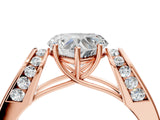 Rose gold Heart Cut Cut Diamond Channel Set Solitaire Ring with Four-Prong Setting_7