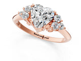 Rose gold Heart Cut Cut Diamond Cluster Ring with Solitaire Band and Four-Prong Setting_16
