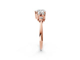 Rose gold Heart Cut Cut Diamond Cluster Ring with Solitaire Band and Four-Prong Setting_17