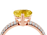 Rose gold Heart Cut Cut Diamond Milgrain Marquise Band with Prong Setting_4