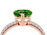 Rose gold Heart Cut Cut Diamond Milgrain Marquise Band with Prong Setting_4