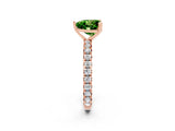 Rose gold Heart Cut Cut Diamond Pavé Band with Four-Prong Setting_2