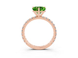 Rose gold Heart Cut Cut Diamond Pavé Band with Four-Prong Setting_3