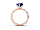 Rose gold Heart Cut Cut Diamond Pavé Band with Four-Prong Setting_3