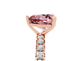 Rose gold Heart Cut Cut Diamond Pavé Band with Four-Prong Setting_5