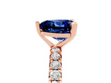 Rose gold Heart Cut Cut Diamond Pavé Band with Four-Prong Setting_5