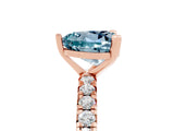 Rose gold Heart Cut Cut Diamond Pavé Band with Four-Prong Setting_5