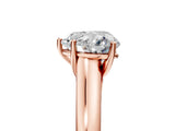Rose gold Heart Cut Cut Diamond Solitaire Engagement Ring with Tapered Plain Band and Four-Prong Setting_20