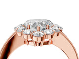 Rose gold Heart Cut Cut Halo Diamond Pavé Engagement Ring with Milgrain Detailing_19