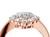 Rose gold Heart Cut Cut Halo Diamond Pavé Engagement Ring with Milgrain Detailing_7