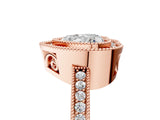 Rose gold Heart Cut Cut Halo Pavé Diamond Ring_18