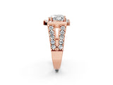 Rose gold Heart Cut Cut Halo Split Shank Prong Set Ring_5