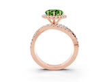 Rose gold Heart Cut Cut Halo Split Shank Prong Setting Ring_15
