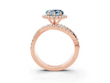 Rose gold Heart Cut Cut Halo Split Shank Prong Setting Ring_15