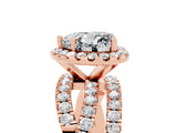 Rose gold Heart Cut Cut Halo Split Shank Prong Setting Ring_17