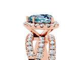 Rose gold Heart Cut Cut Halo Split Shank Prong Setting Ring_17