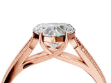 Rose gold Heart Cut Cut Pave Split Shank Engagement Ring with Four-Prong Setting_19