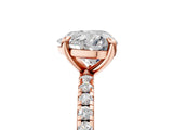 Rose gold Heart Cut Diamond Brilliant Solitaire Ring with Pavé Band and Four-Prong Setting_20