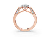 Rose gold Heart Cut Diamond Channel Set Solitaire Ring with Four-Prong Setting_15