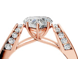 Rose gold Heart Cut Diamond Channel Set Solitaire Ring with Four-Prong Setting_16