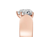 Rose gold Heart Cut Diamond Channel Set Solitaire Ring with Four-Prong Setting_17
