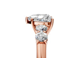Rose gold Heart Cut Diamond Five-Stone Prong Set White Gold Ring_52