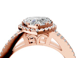 Rose gold Heart Cut Diamond Halo Split Shank Engagement Ring_43