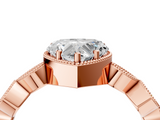Rose gold Heart Cut Diamond Milgrain Marquise Band with Prong Setting_7